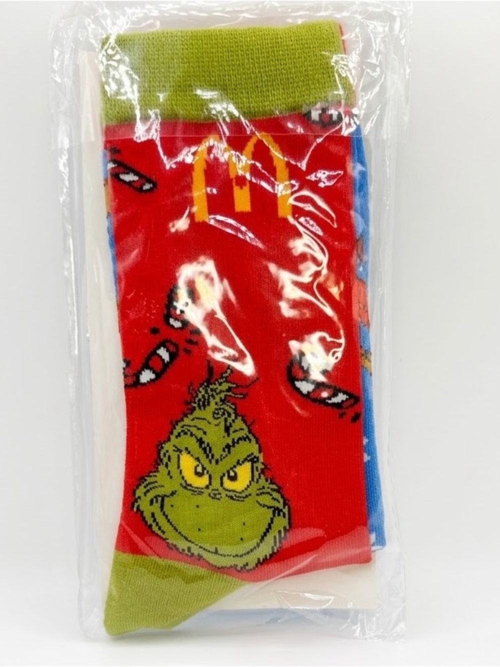 McDonalds Canada 2024 The Grinch Mismatched Holiday Socks NIP One Size OS